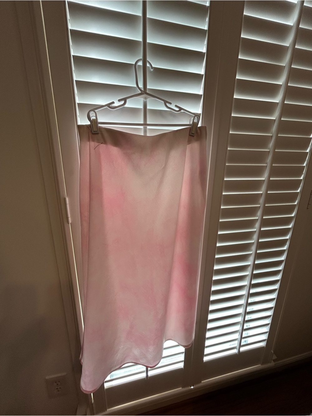 a new day Pink Satin Midi Slip Skirt